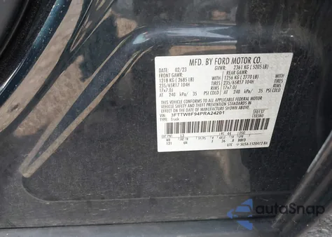 2023 Ford Maverick Lariat из США, поврежденный, VIN 3FTTW8F94PRA24201